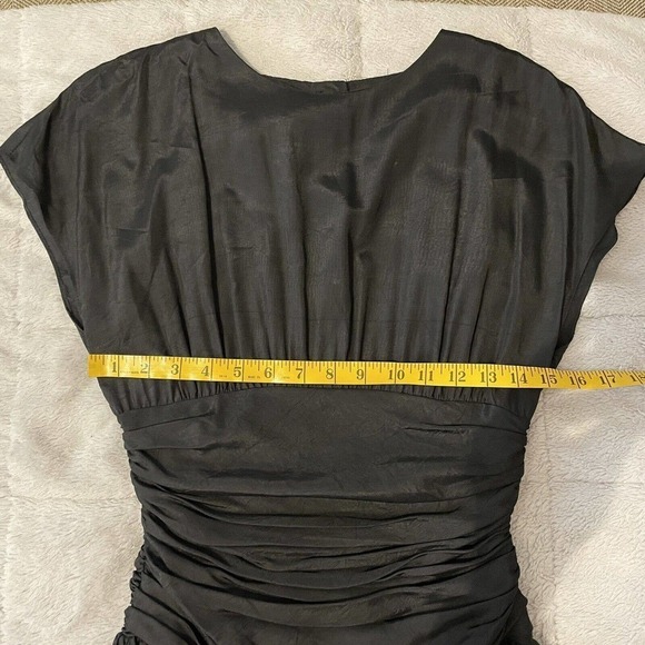 All That Jazz Peplum Pencil Dress Size 5/6 Juniors Black Vintage 80s 90s… - Picture 5 of 9